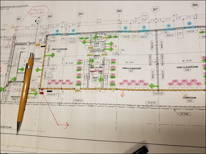 Picture of construction drawings